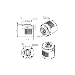 Cámara CMOS ZWO ASI 183MM Pro Mono Refrigerada -Celestron Tienda De Ventas camara cmos zwo asi 183mc pro color refrigerada 9