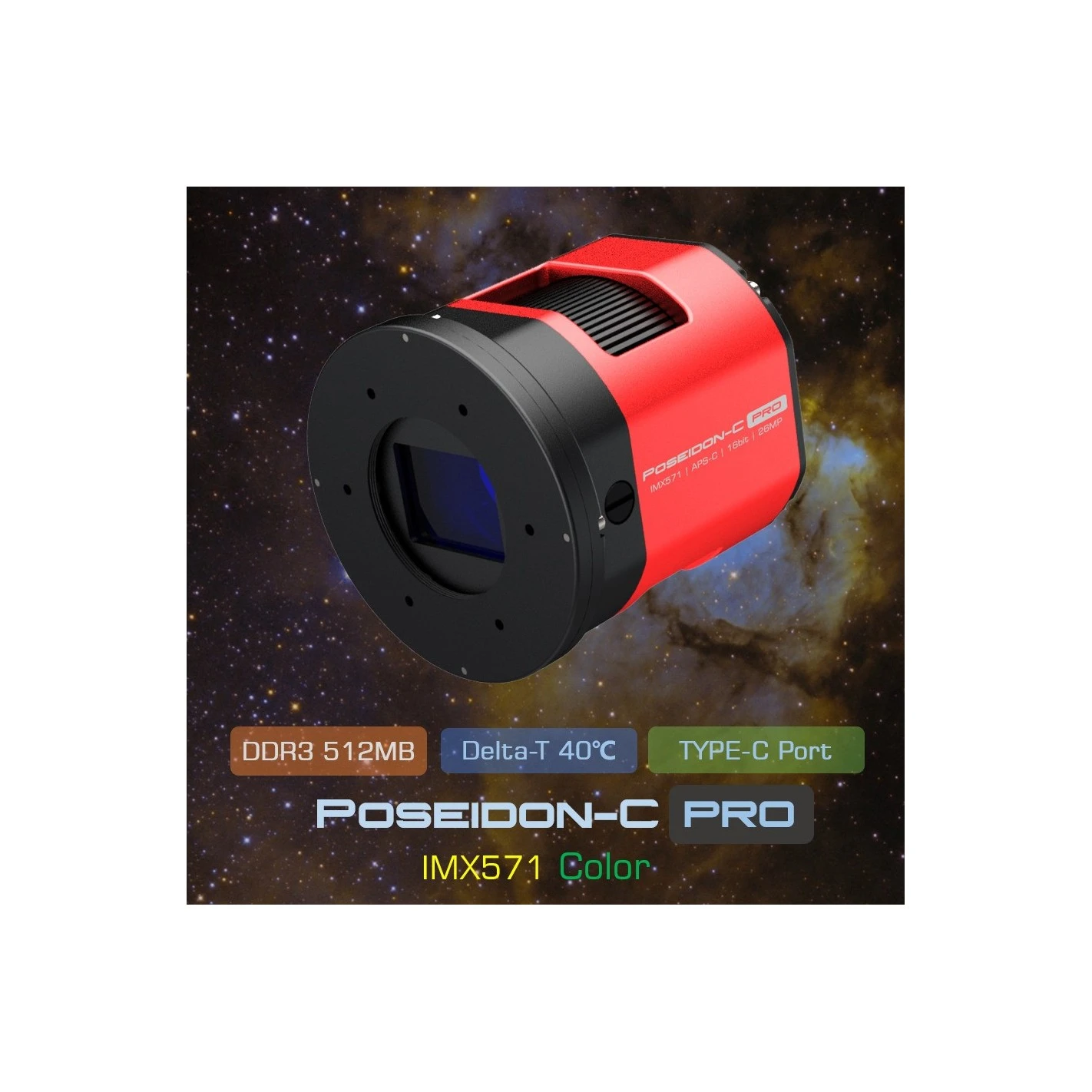 Cámara Refrigerada Player One Poseidon-C Pro (IMX571) Color 3 Cámara Refrigerada Player One Poseidon-C Pro (IMX571) Color - Imagen 3