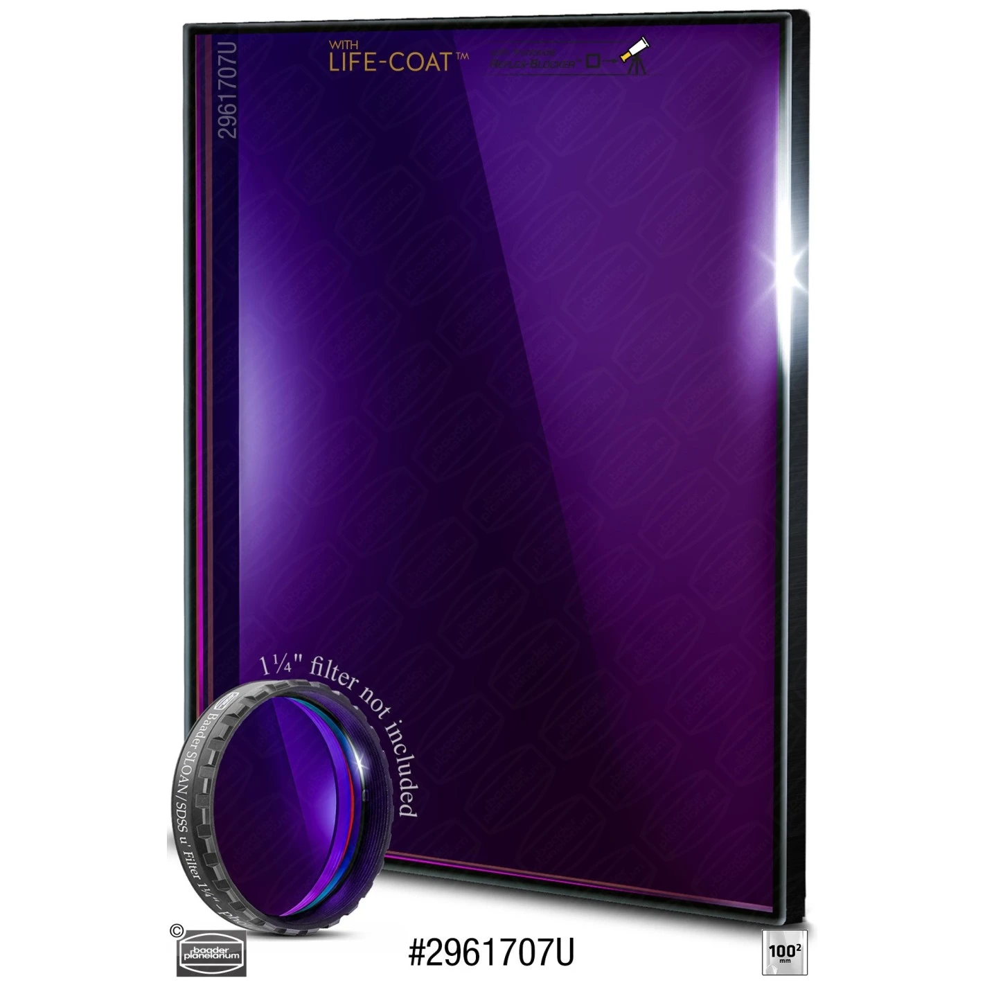 Filtro Fotométrico 100x100 Mm² SLOAN-u Baader Planetarium 1 Filtro Fotométrico 100x100 Mm² SLOAN-u Baader Planetarium