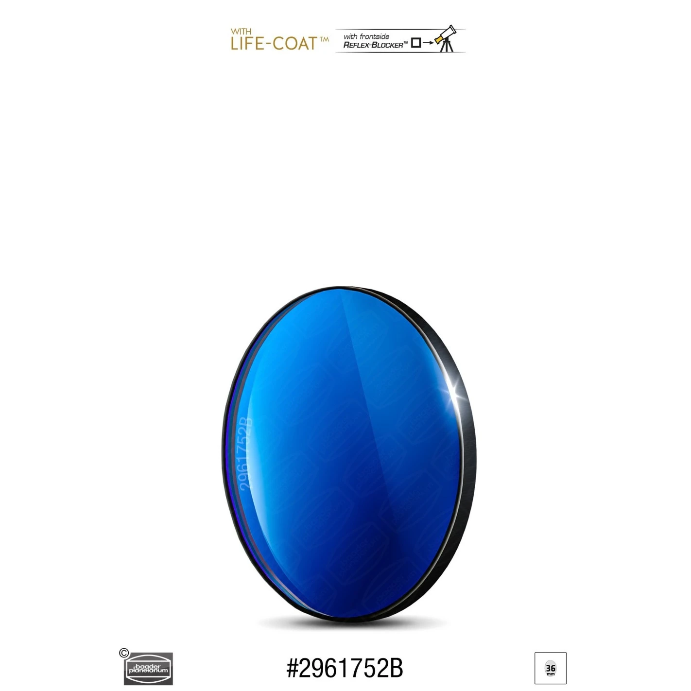 Filtro Fotométrico Ø 36 Mm BESSEL UBVRI-B Baader Planetarium 1 Filtro Fotométrico Ø 36 Mm BESSEL UBVRI-B Baader Planetarium